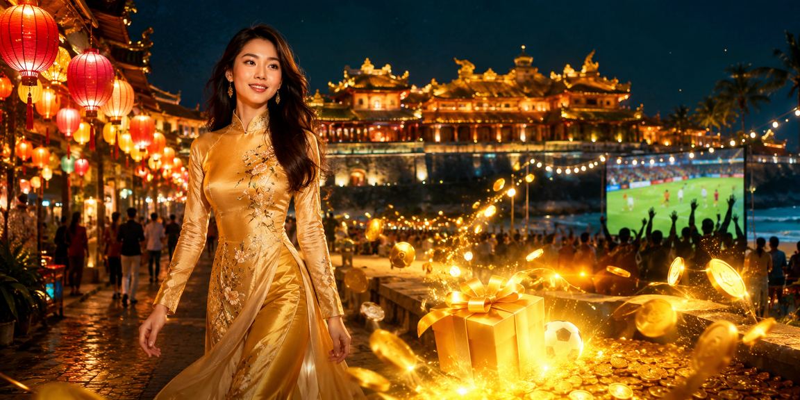 Người dùng Huế xem thông tin cược bóng đá mặc áo dài